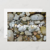 Briefkaart van steen, stenen en kebbels (Voorkant / Achterkant)