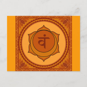 briefkaart van svadisthana of sacral-chakra