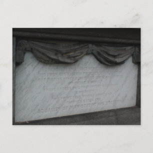 Briefkaart van Thaddeus Stevens grafschrift.