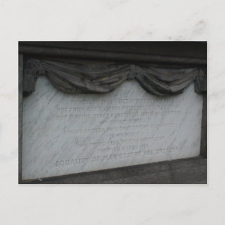 Briefkaart van Thaddeus Stevens grafschrift.