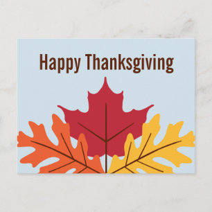 Briefkaart van Thanksgiving met alle bladeren