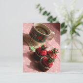 Briefkaart van thee en koekjes (Staand voorkant)