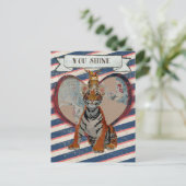 BRIEFKAART VAN TIGER EN OWL VALENTIJNS (Staand voorkant)