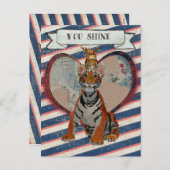 BRIEFKAART VAN TIGER EN OWL VALENTIJNS (Voorkant / Achterkant)