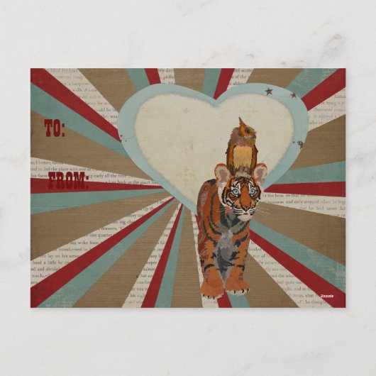 BRIEFKAART VAN TIGER EN OWL VALENTIJNS (Achterkant)