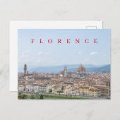 Briefkaart van uitzicht van Florence (Voorkant / Achterkant)