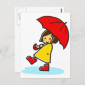 Briefkaart van Umbrella Girl (Voorkant / Achterkant)