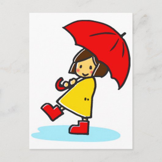 Briefkaart van Umbrella Girl (Voorkant)