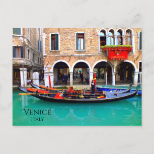 Briefkaart van Venetian Gondoliers