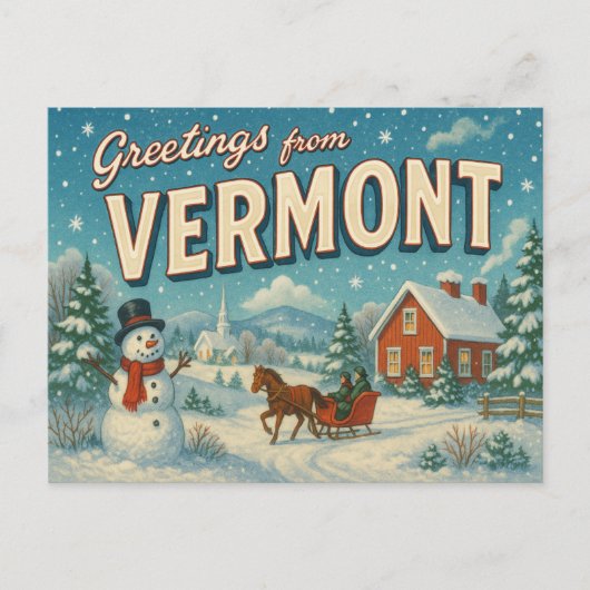 BRIEFKAART VAN VERMONT (Voorkant)