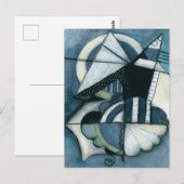 Briefkaart van vliegende vissen (Voorkant / Achterkant)