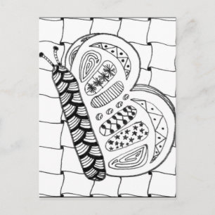 Briefkaart van vlinder