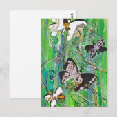 Briefkaart van vlinderjuwelen (Voorkant / Achterkant)