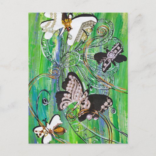 Briefkaart van vlinderjuwelen (Voorkant)
