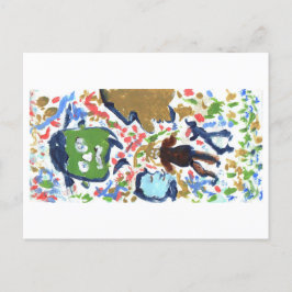 Briefkaart van vreemde mensen
