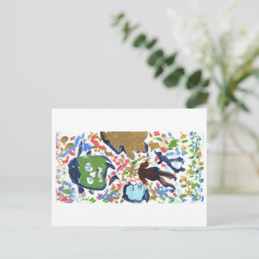 Briefkaart van vreemde mensen (Staand voorkant)