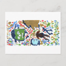 Briefkaart van vreemde mensen