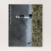 Briefkaart van vuurtoren met scheurpunt legpuzzel (Verticaal)