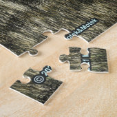 Briefkaart van vuurtoren met scheurpunt legpuzzel (Zijkant)