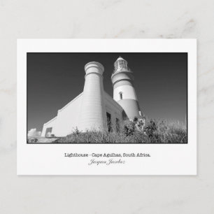 Briefkaart van vuurtoren van Cape Agulhas