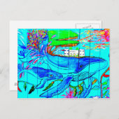 briefkaart van walvissen (Voorkant / Achterkant)