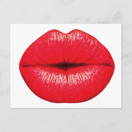 Briefkaart van warme lippen (Voorkant)