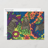 Briefkaart van Whimsical Armadillos (Voorkant / Achterkant)