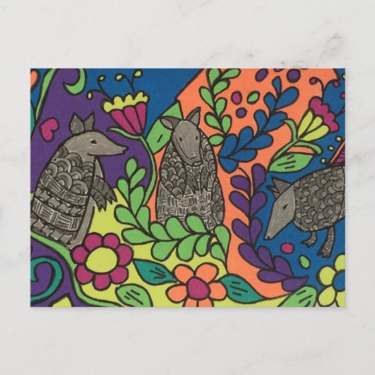Briefkaart van Whimsical Armadillos (Voorkant)
