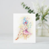 Briefkaart van whimsical Fairy Illustration (Staand voorkant)