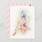 Briefkaart van whimsical Fairy Illustration (Voorkant / Achterkant)
