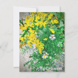 Briefkaart van wilde bloemen