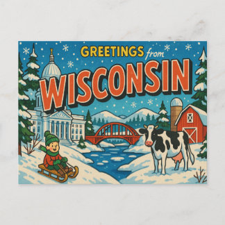 BRIEFKAART VAN WISCONSIN