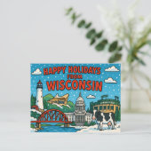 BRIEFKAART VAN WISCONSIN (Staand voorkant)