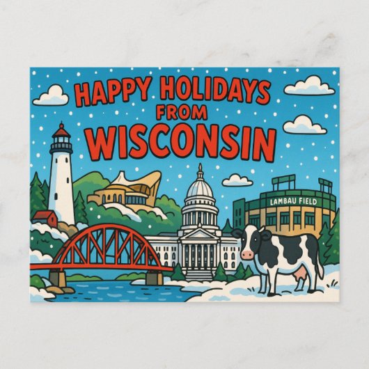 BRIEFKAART VAN WISCONSIN (Voorkant)