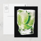 Briefkaart van wodka-Limoen (Voorkant / Achterkant)