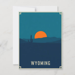  Briefkaart van Wyoming