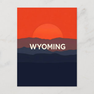  Briefkaart van Wyoming