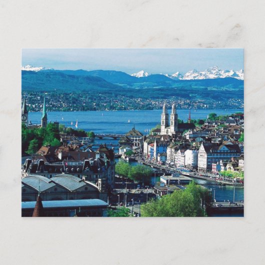 Briefkaart van Zürich (Voorkant)