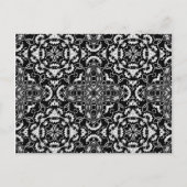 Briefkaart van zwarte en witte kaleidoscoop (Voorkant)