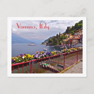 briefkaart/VARENNA, ITALIË/MET BLOEMEN BEDEKTE PRO Briefkaart