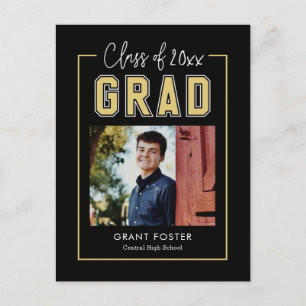 Briefkaart Varsity Pride Editable Color Afstuderen