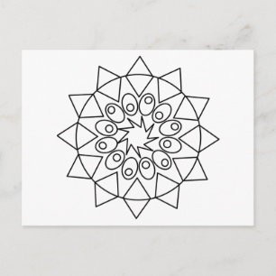 Briefkaart - Verander Mandala in kleur
