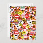 Briefkaart verkeersborden (Voorkant / Achterkant)