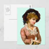  Briefkaart Victoriaans Mode (Voorkant / Achterkant)