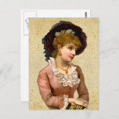 Briefkaart Victoriaans Mode (Voorkant / Achterkant)