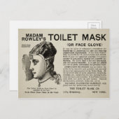  Briefkaart Victoriaans toiletmasker (Voorkant / Achterkant)