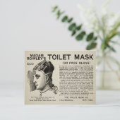  Briefkaart Victoriaans toiletmasker (Staand voorkant)