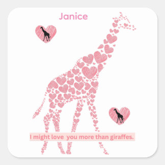 Briefkaart Vierkante Sticker