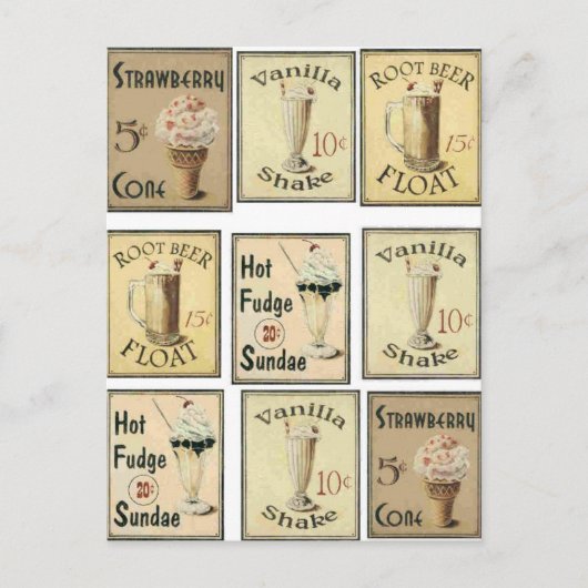 briefkaart, vintage briefkaart (Voorkant)