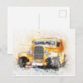Briefkaart vintage cars (Voorkant / Achterkant)